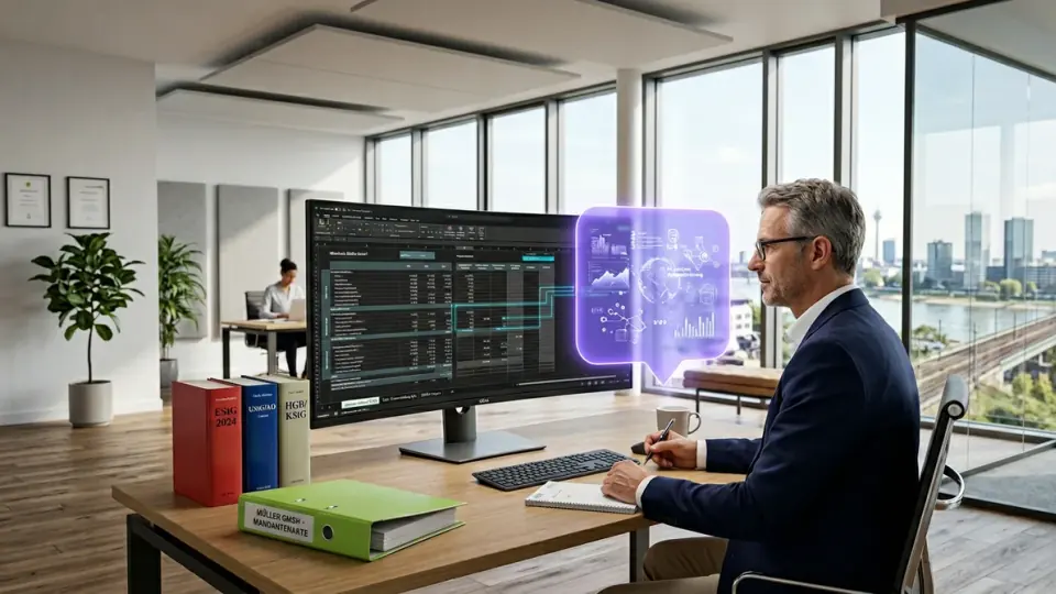 Tax-AI-Illustration für Steuerkanzleien