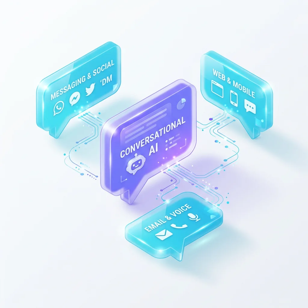 Chatbot-Illustration für Kundendialoge